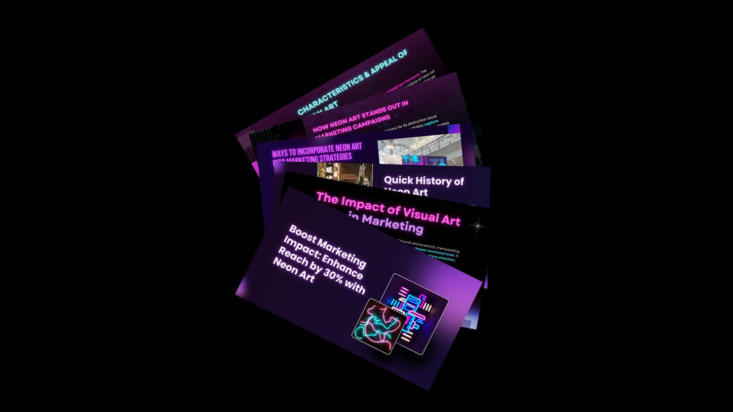 "Boost Marketing Impact: Enhance Reach by 30% with Neon Art" Digital Booklet