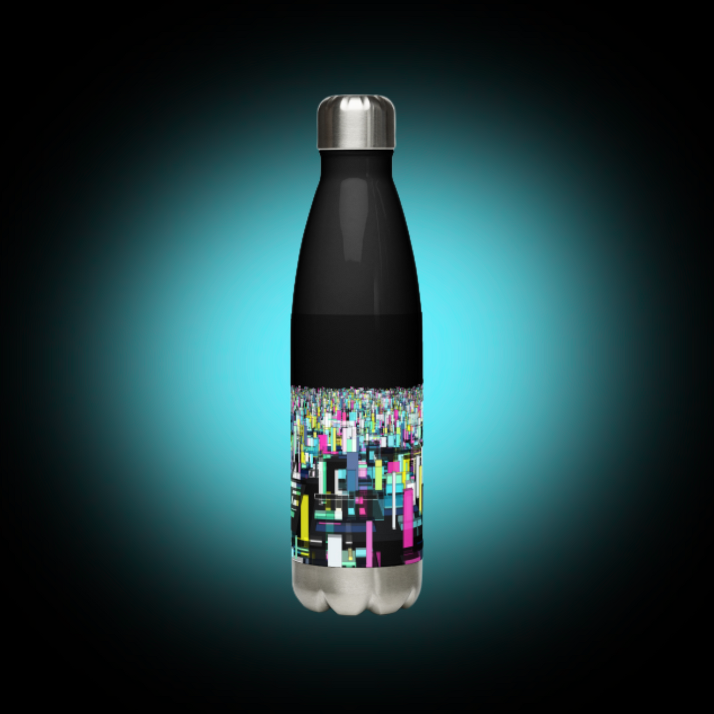 Urban City Black Stainless Steel Water Bottle