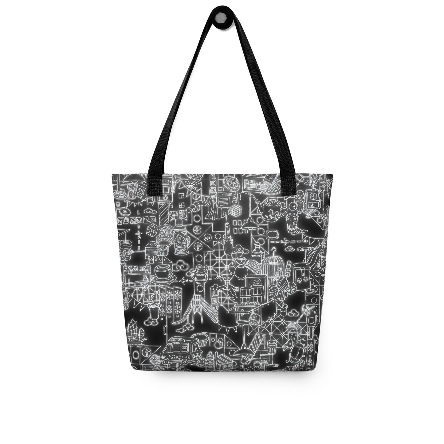 Neon Hong Kong (B&W Edition) Tote bag