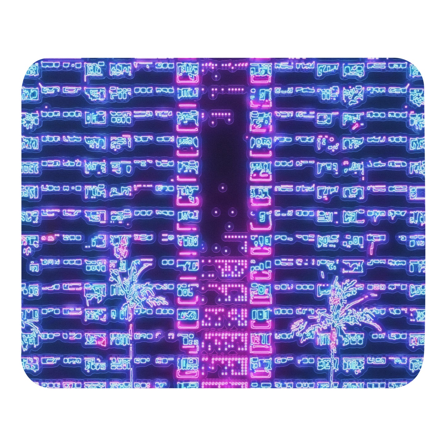 Neon Choi Hung Village Mouse Pad