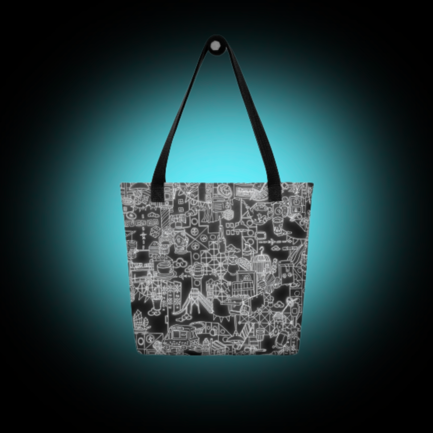 Neon Hong Kong (B&W Edition) Tote bag