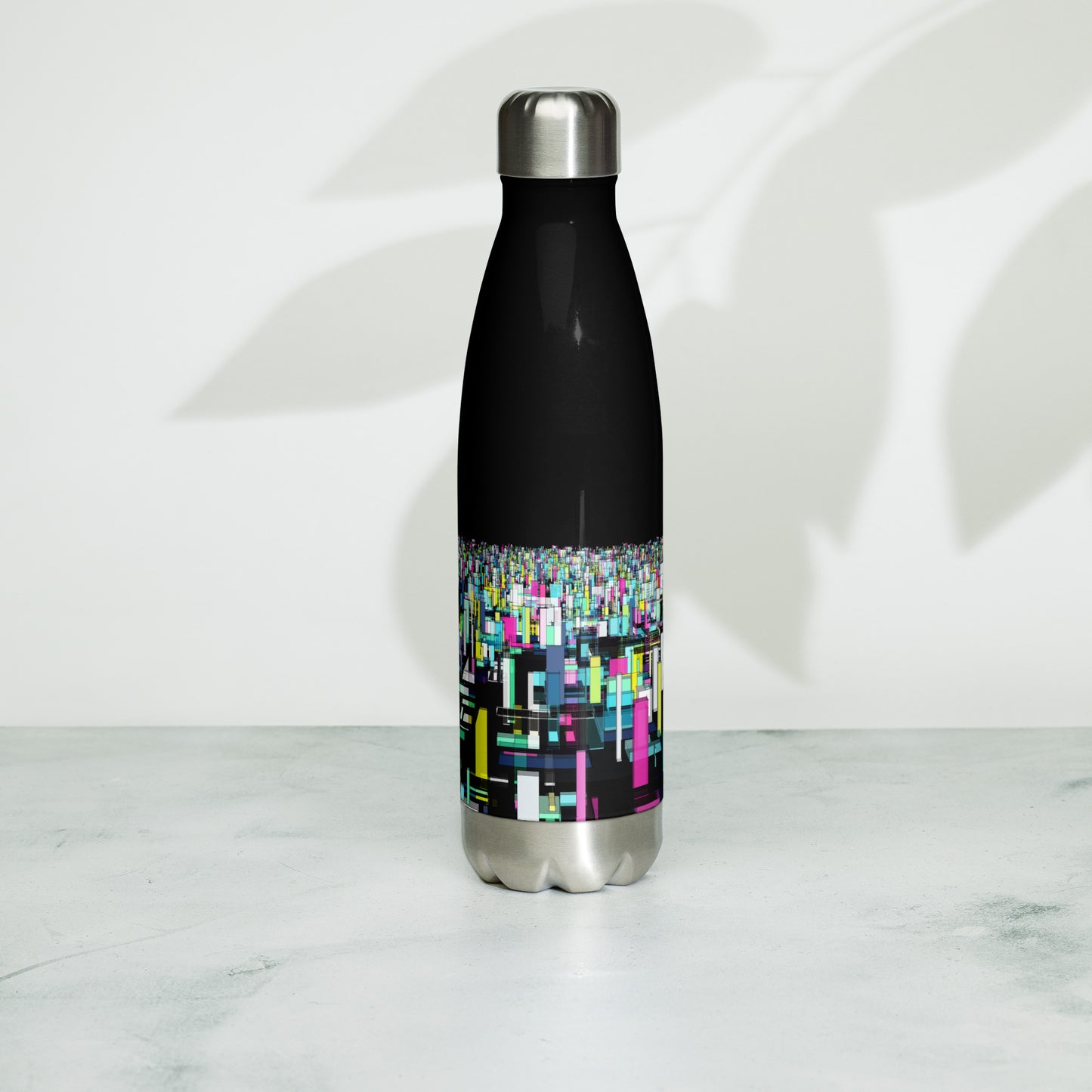 Urban City Black Stainless Steel Water Bottle